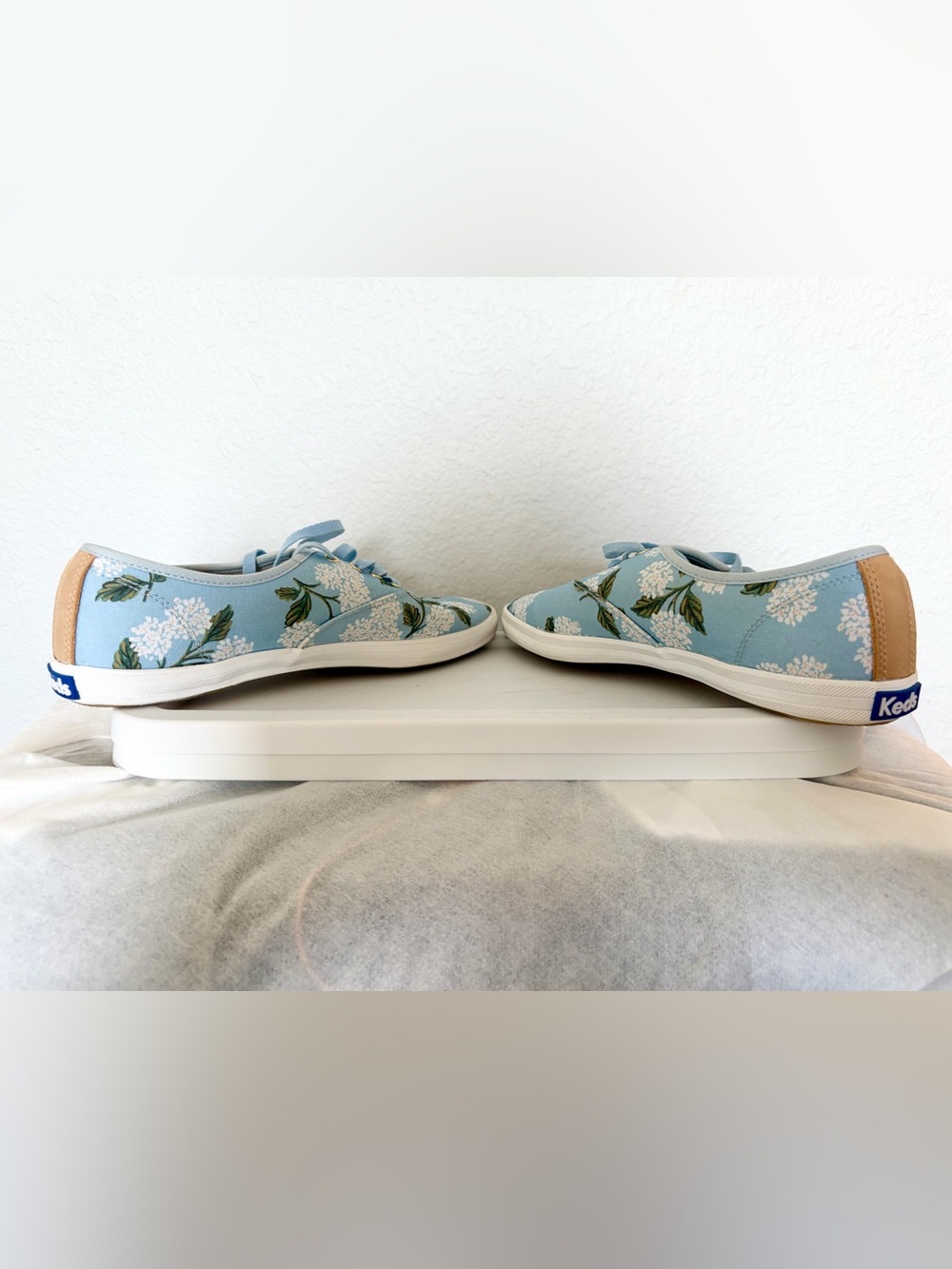 Like-New Keds x Rifle Paper Co. Vintage Champion Sneakers in in Blue Hydrangea - Picture 9 of 9